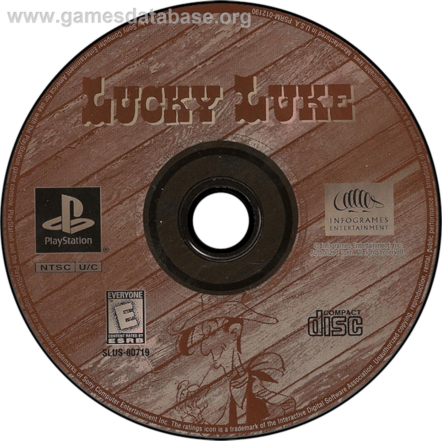 Lucky Luke: On the Dalton's Trail - Sony Playstation - Artwork - Disc