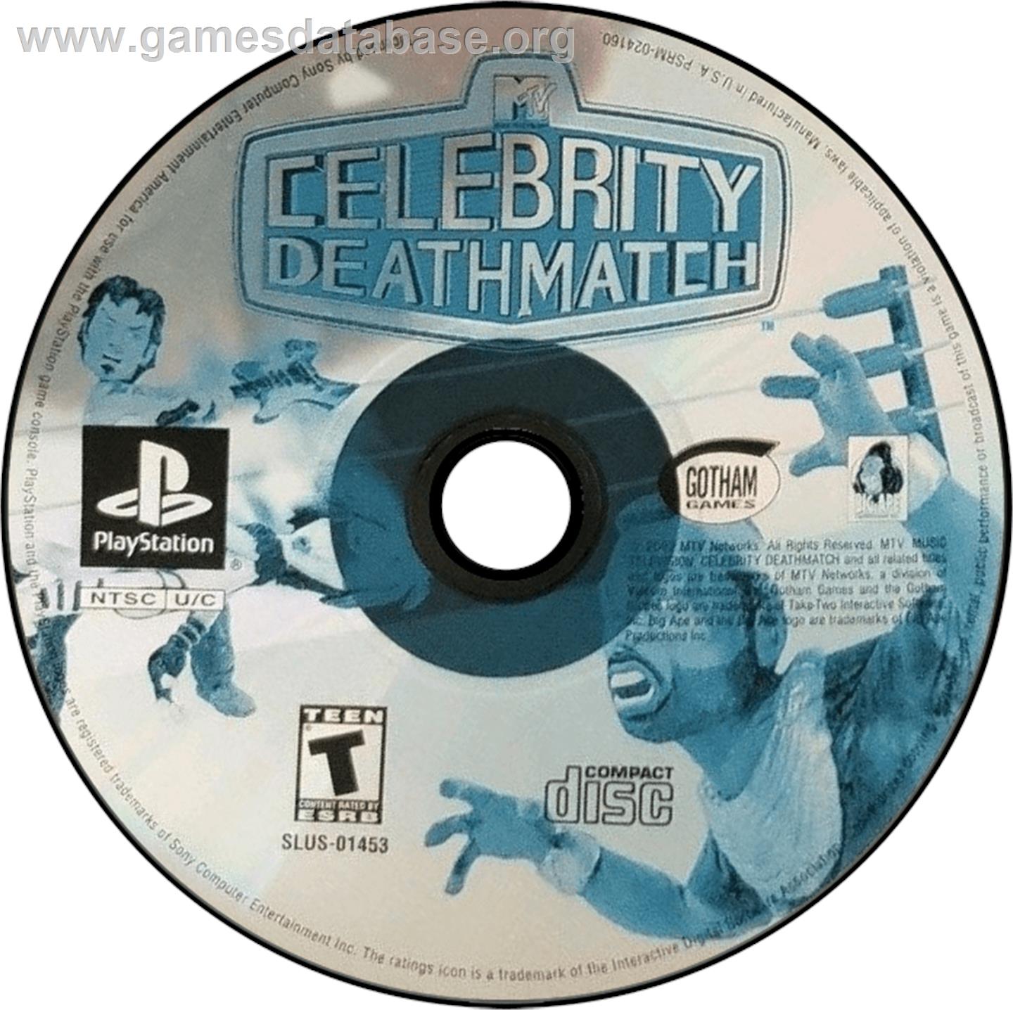 MTV Celebrity Deathmatch - Sony Playstation - Artwork - Disc