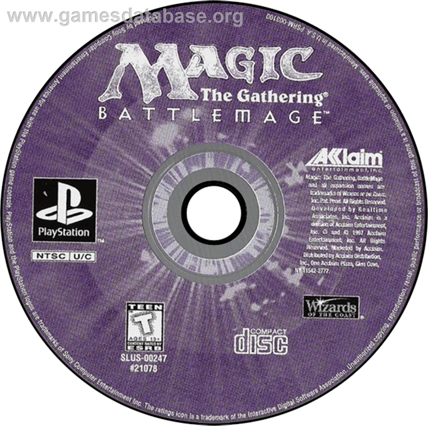 Magic: The Gathering - Battlemage - Sony Playstation - Artwork - Disc