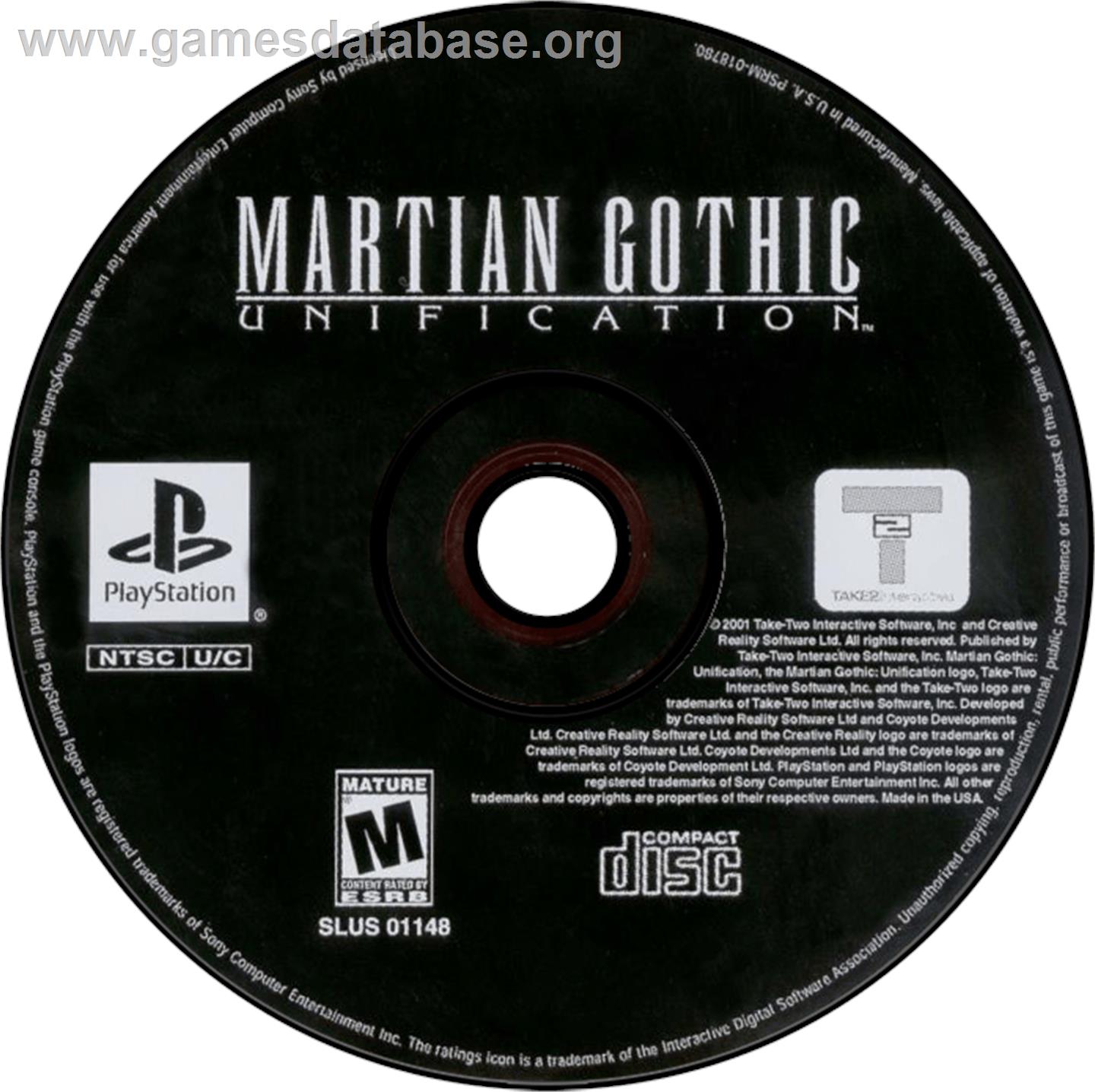 Martian Gothic: Unification - Sony Playstation - Artwork - Disc