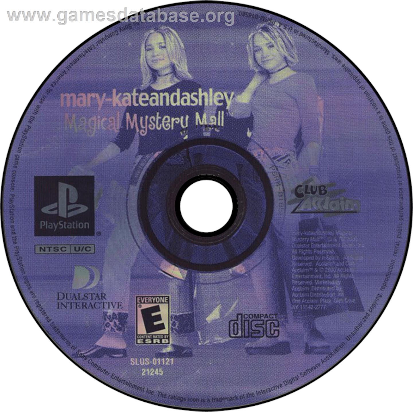 Mary-Kate And Ashley: Magical Mystery Mall - Sony Playstation - Artwork - Disc