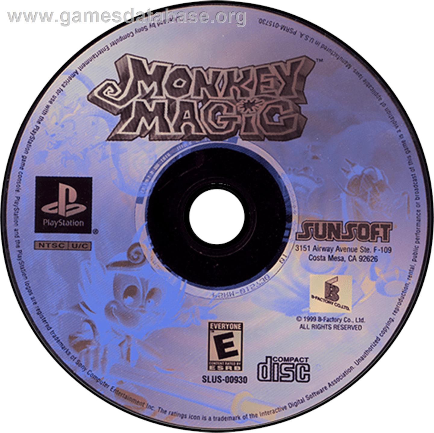 Monkey Magic - Sony Playstation - Artwork - Disc
