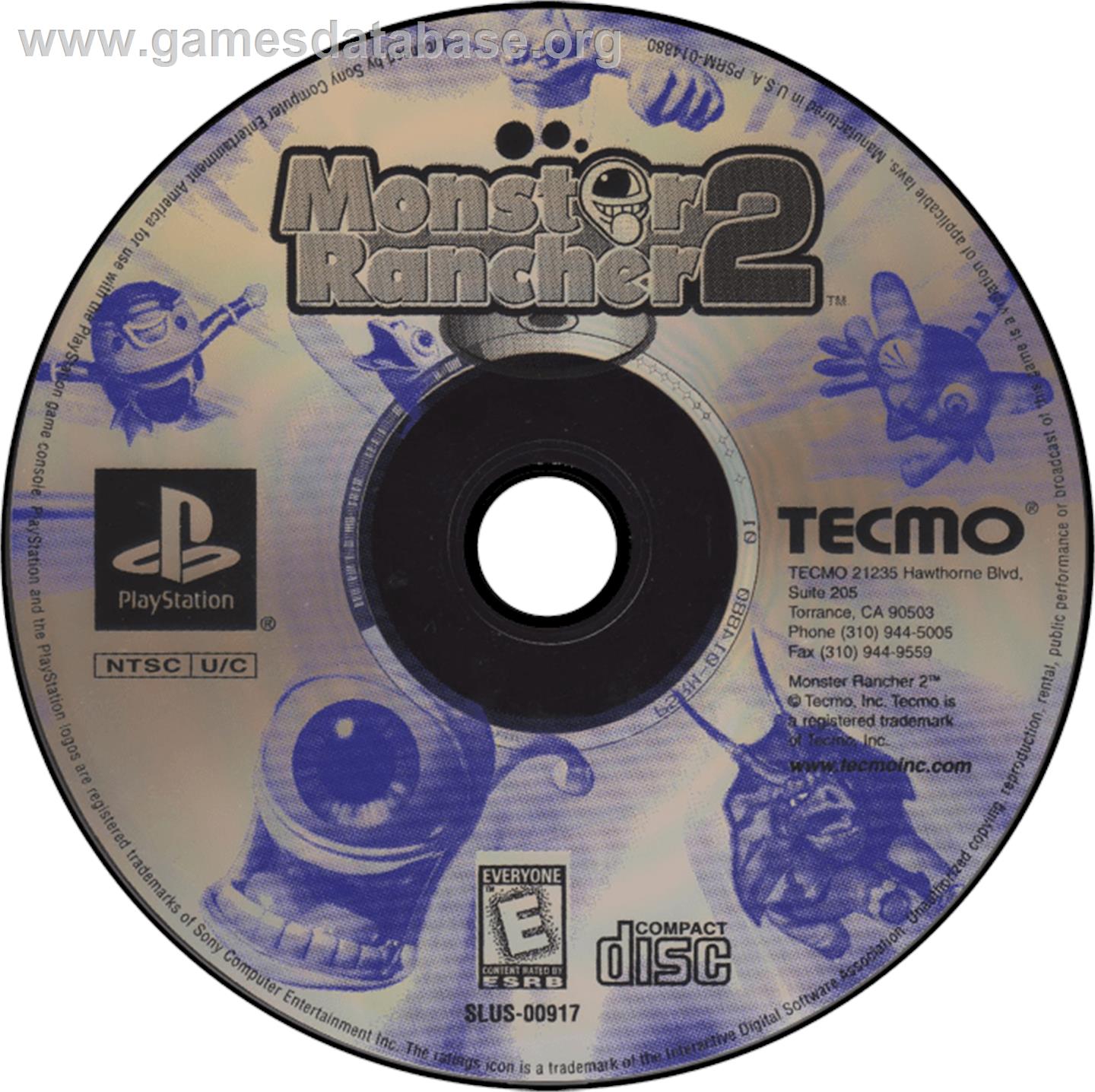 Monster Rancher 2 - Sony Playstation - Artwork - Disc