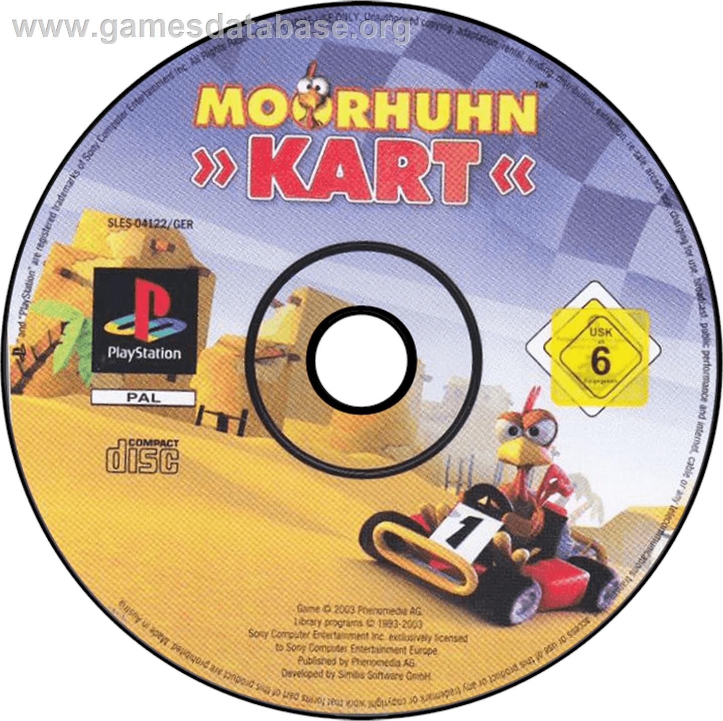 Moorhuhn Kart - Sony Playstation - Artwork - Disc