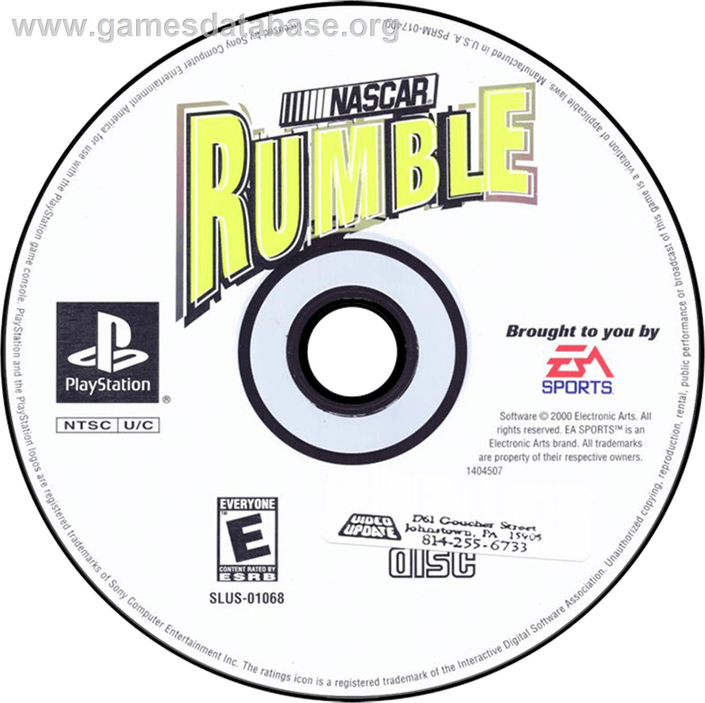 NASCAR Rumble - Sony Playstation - Artwork - Disc