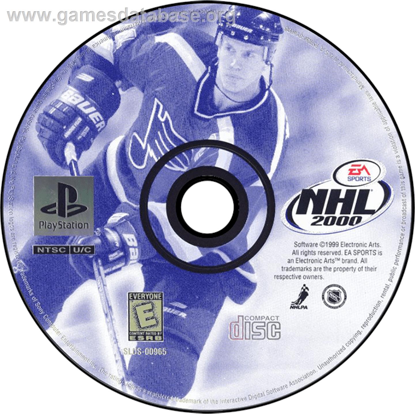 NHL 2000 - Sony Playstation - Artwork - Disc