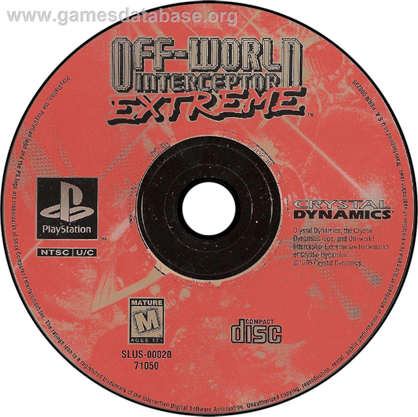 Off-World Interceptor Extreme - Sony Playstation - Artwork - Disc