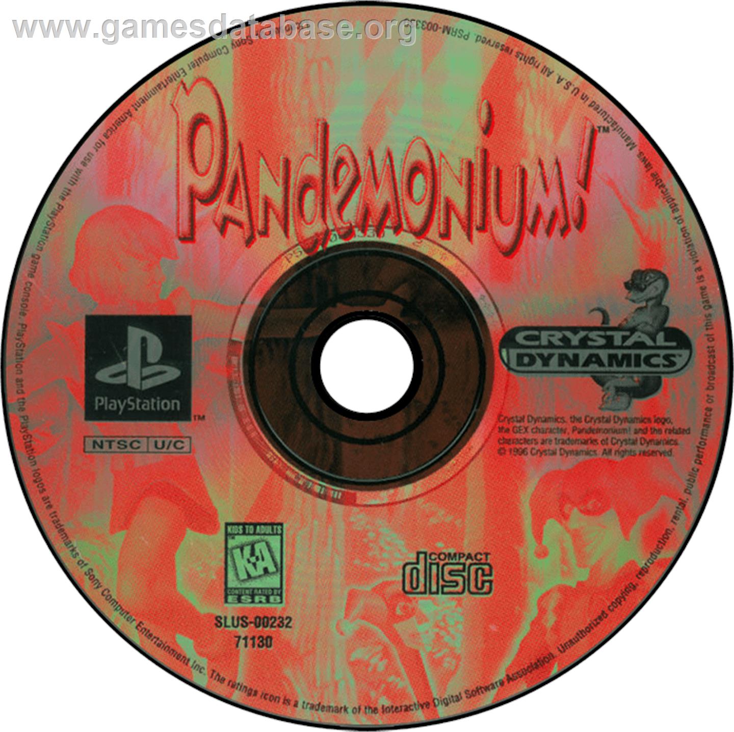 Pandemonium! - Sony Playstation - Artwork - Disc