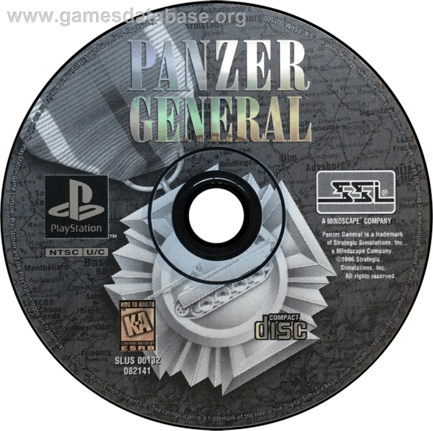 Panzer General - Sony Playstation - Artwork - Disc