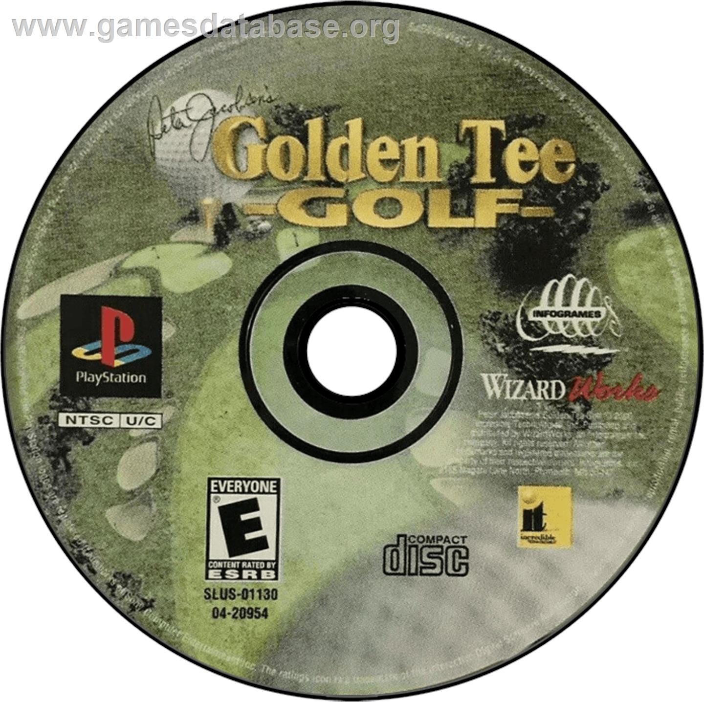 Peter Jacobsen's Golden Tee Golf - Sony Playstation - Artwork - Disc