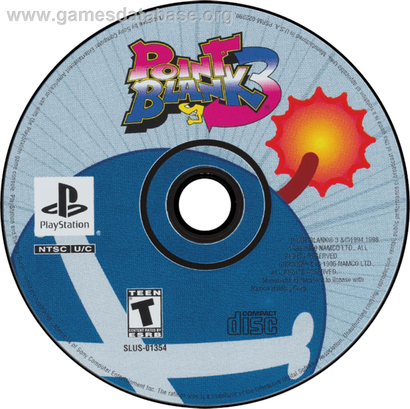 Point Blank 3 - Sony Playstation - Artwork - Disc