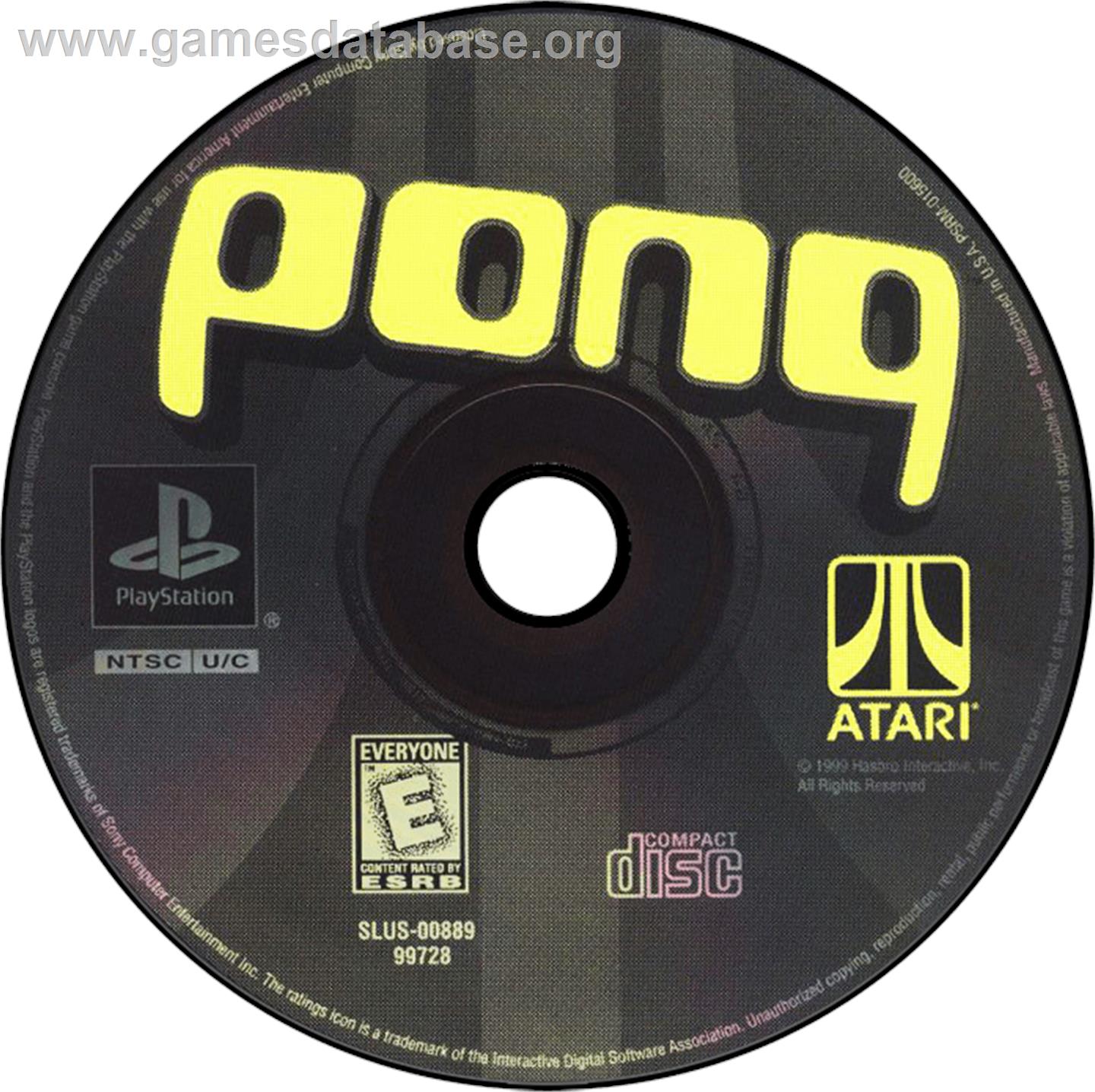 Pong: The Next Level - Sony Playstation - Artwork - Disc