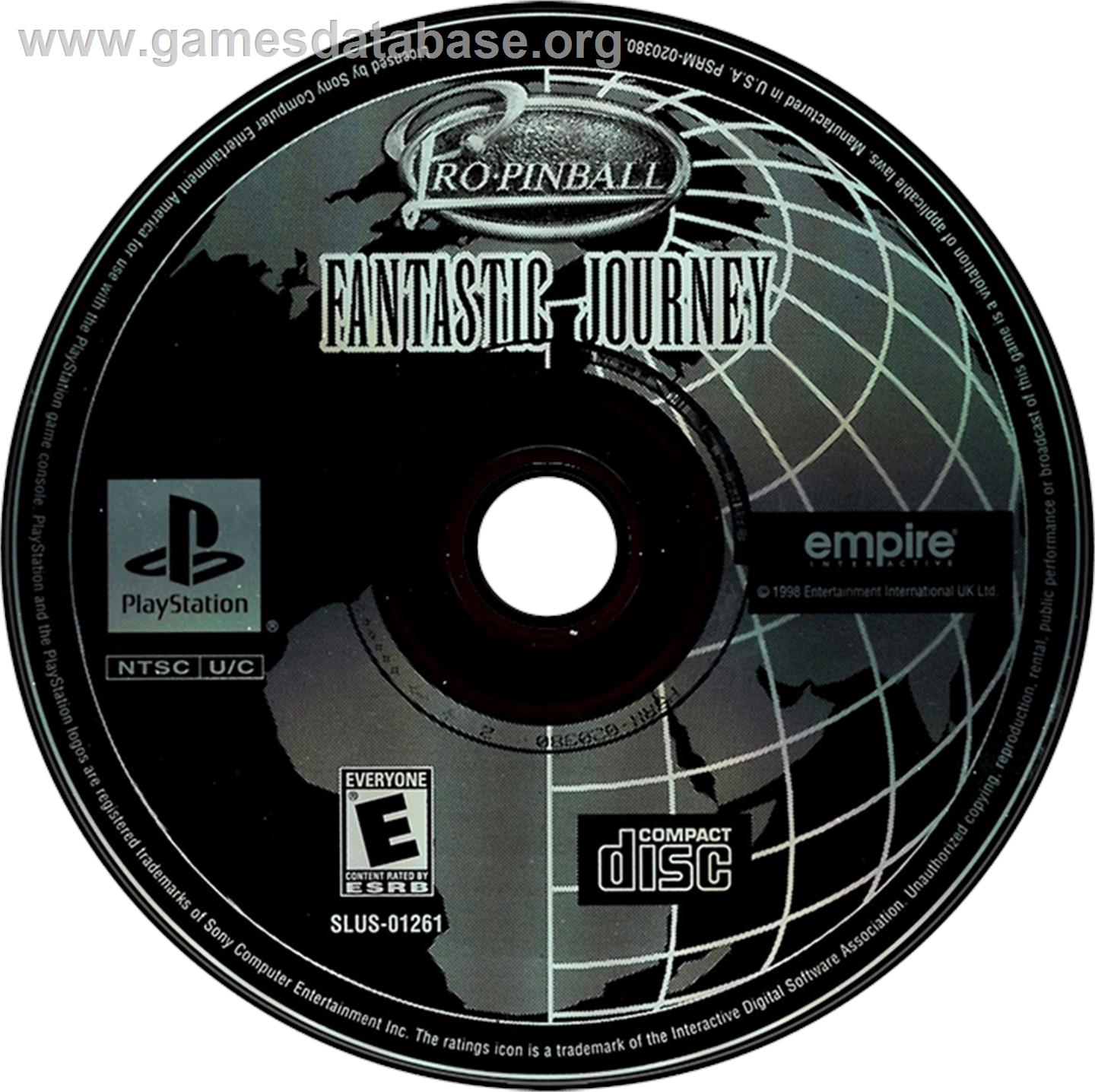 Pro Pinball: Fantastic Journey - Sony Playstation - Artwork - Disc