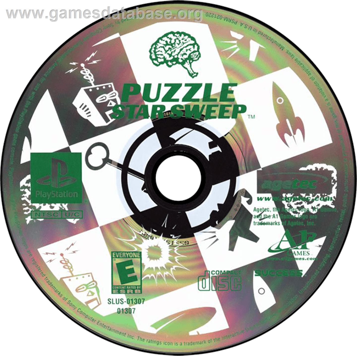 Puzzle Star Sweep - Sony Playstation - Artwork - Disc