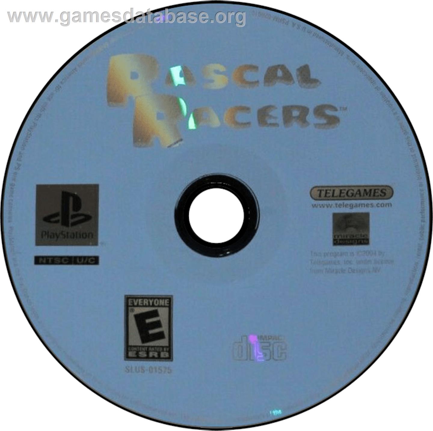 Rascal Racers - Sony Playstation - Artwork - Disc