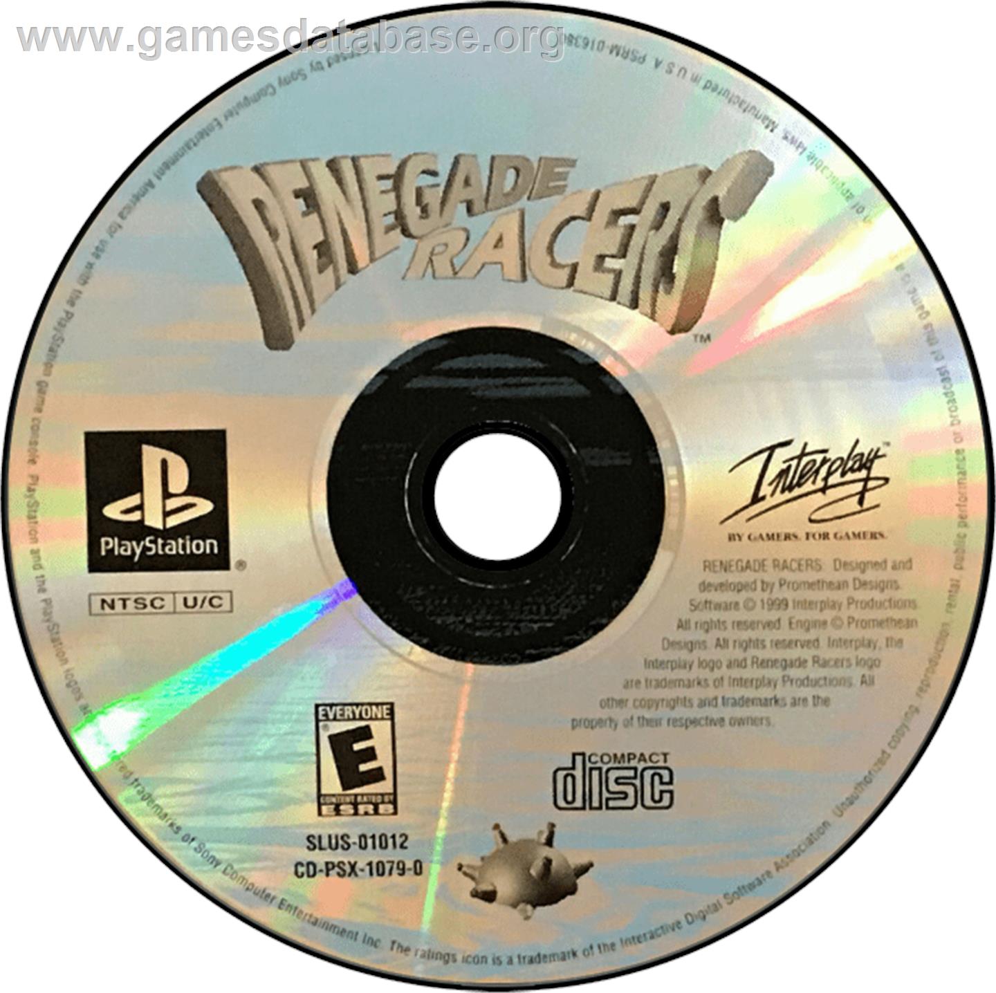 Renegade Racers - Sony Playstation - Artwork - Disc