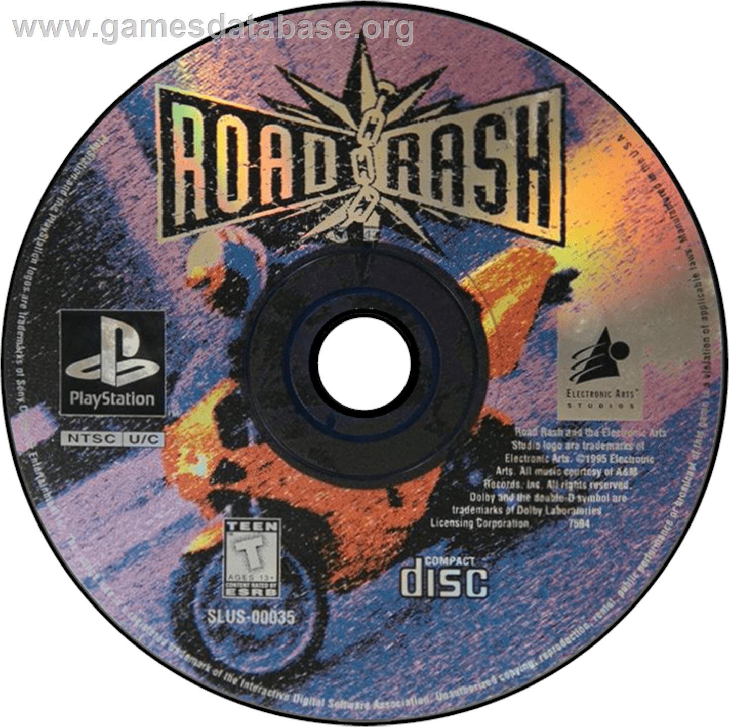 Road Rash: Jailbreak - Sony Playstation - Artwork - Disc