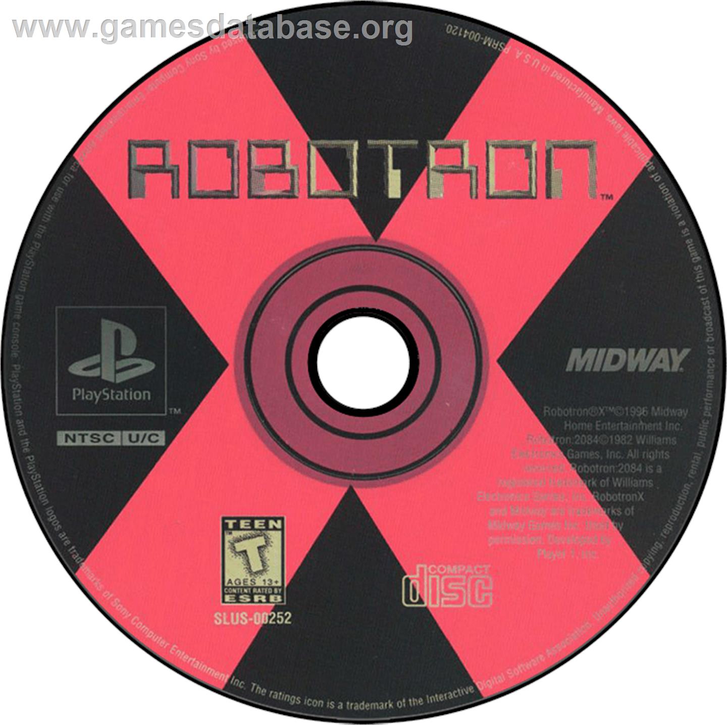 Robotron X - Sony Playstation - Artwork - Disc