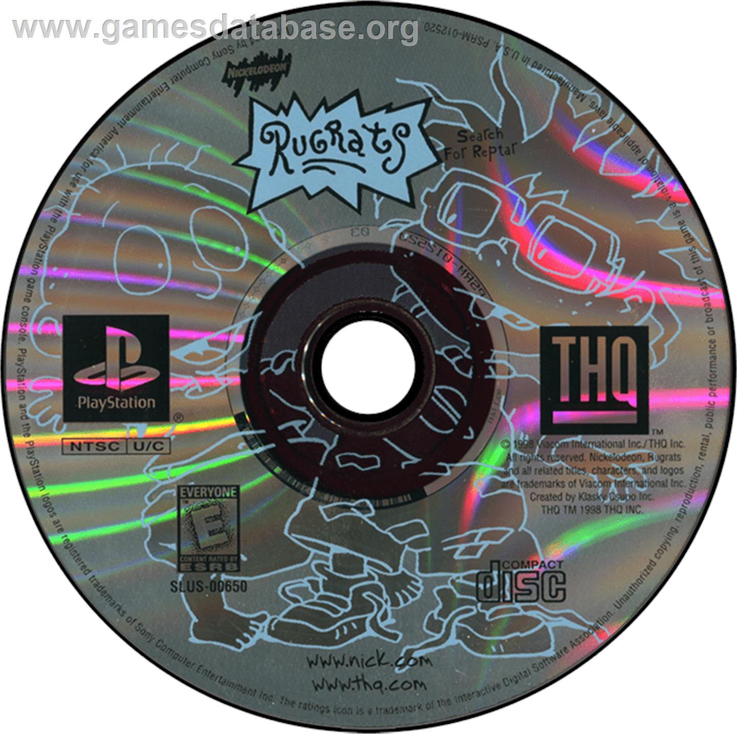 Rugrats: Search for Reptar - Sony Playstation - Artwork - Disc