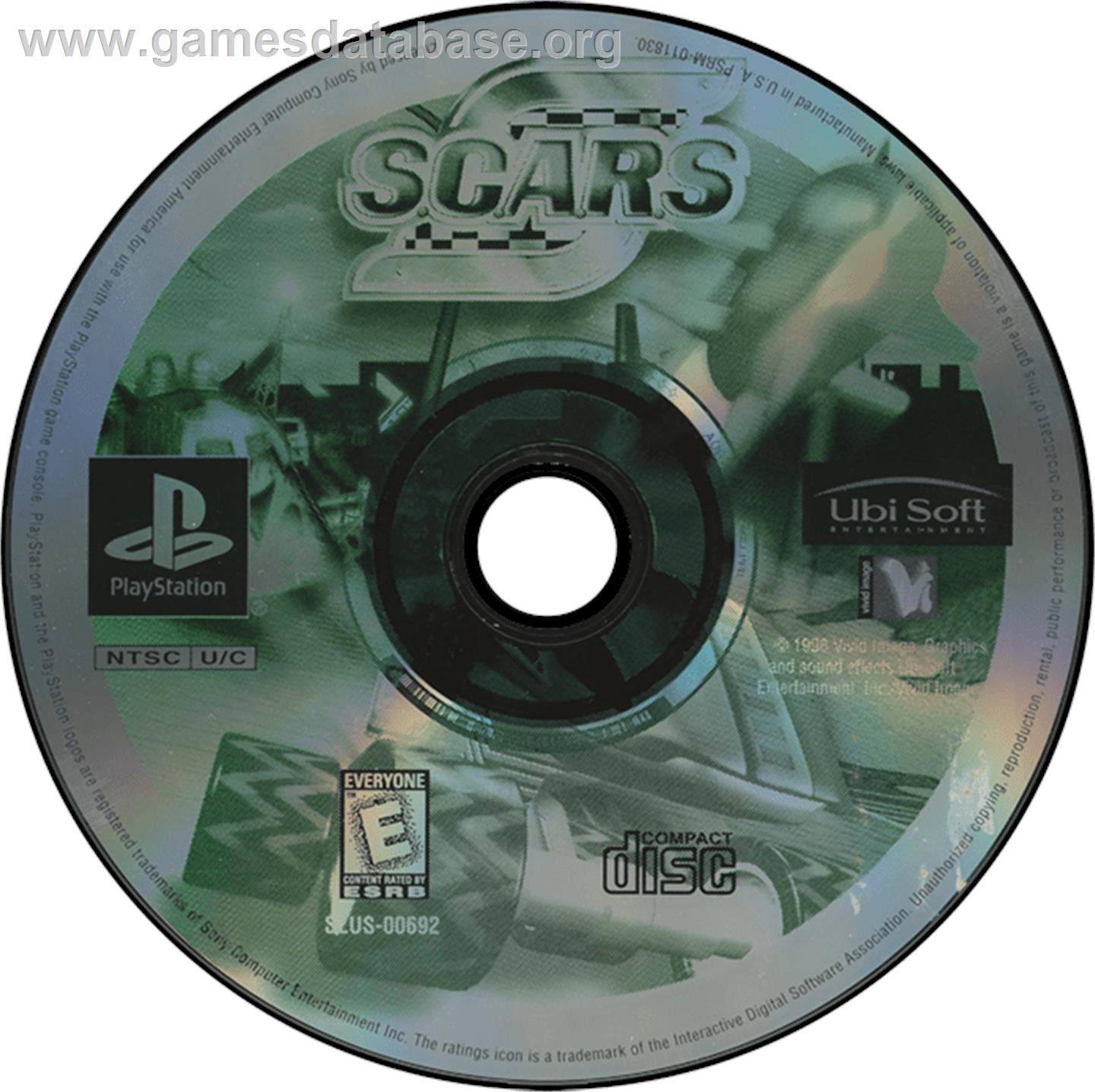 S.C.A.R.S. (Super Computer Animal Racing Simulation) - Sony Playstation - Artwork - Disc