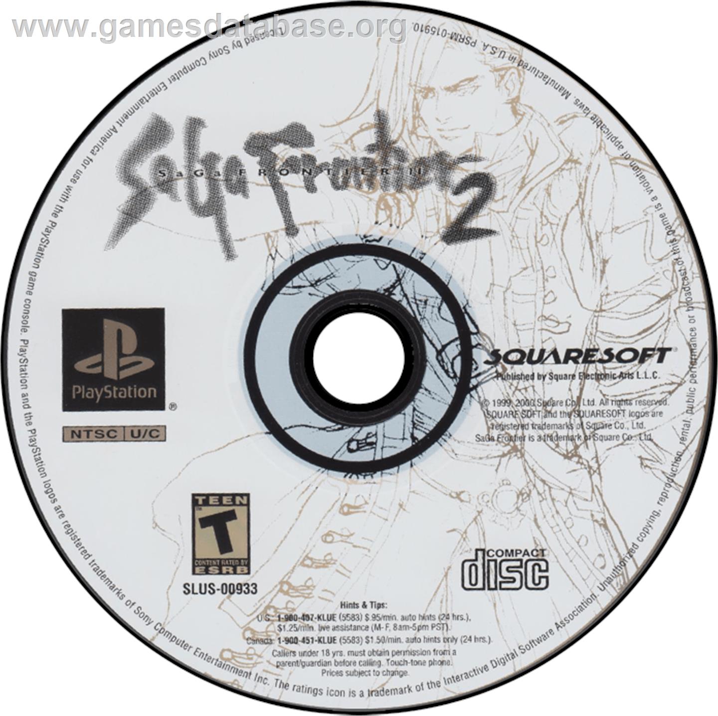 Saga Frontier 2 - Sony Playstation - Artwork - Disc