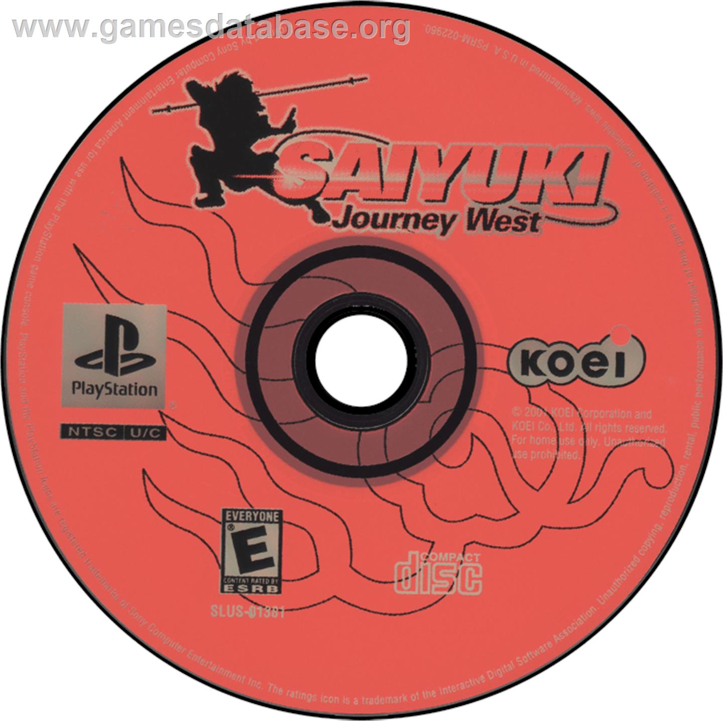 Saiyuki: Journey West - Sony Playstation - Artwork - Disc