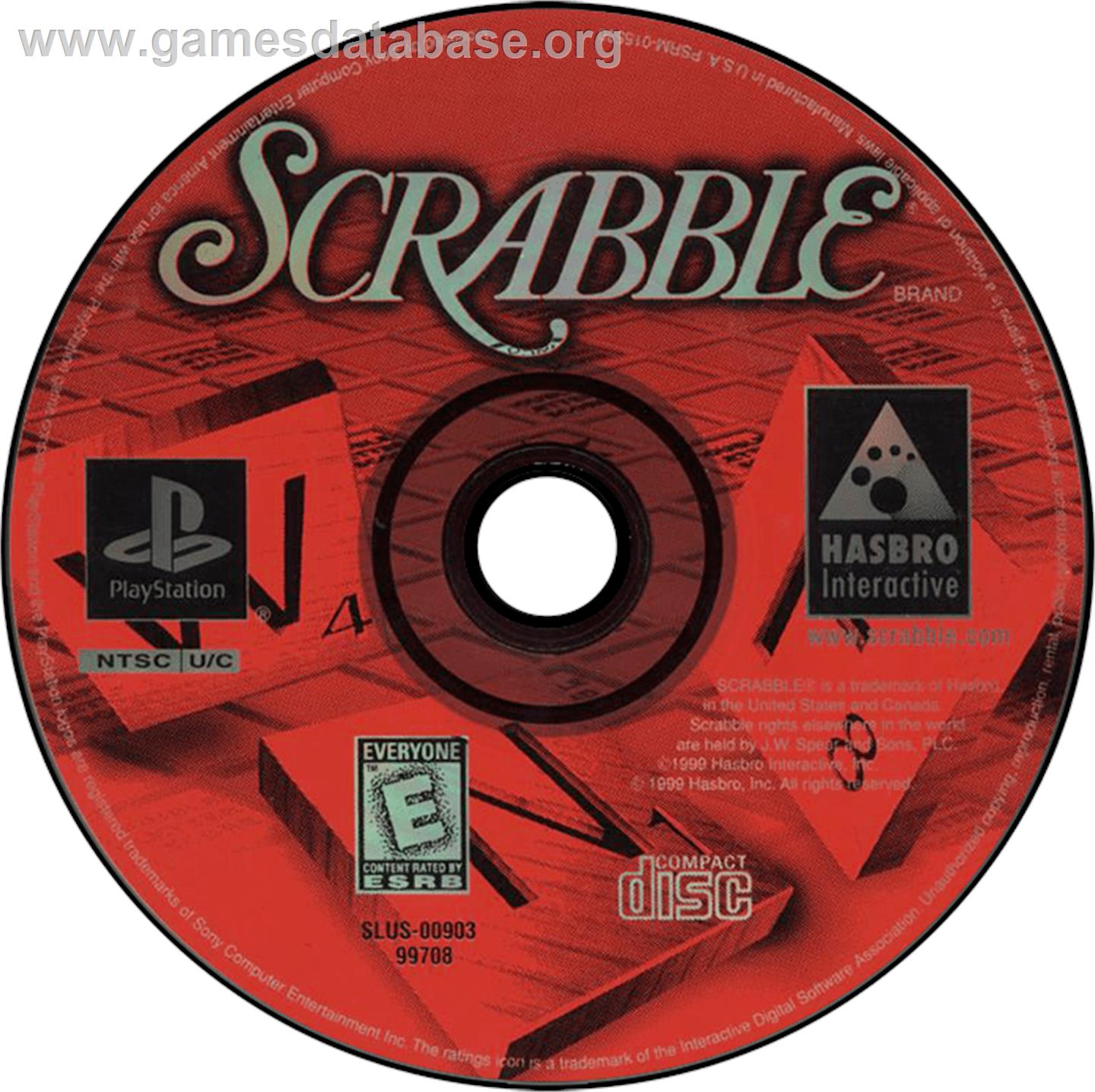 Scrabble - Sony Playstation - Artwork - Disc