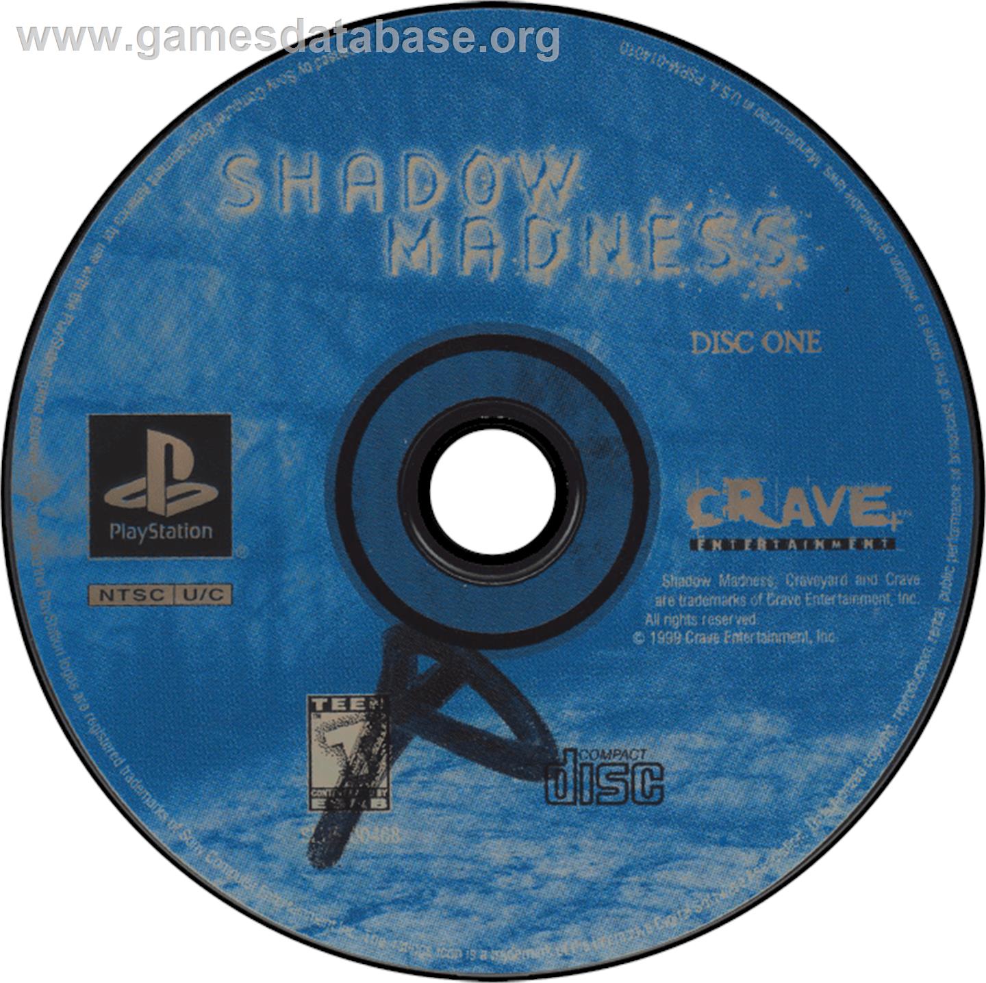 Shadow Madness - Sony Playstation - Artwork - Disc