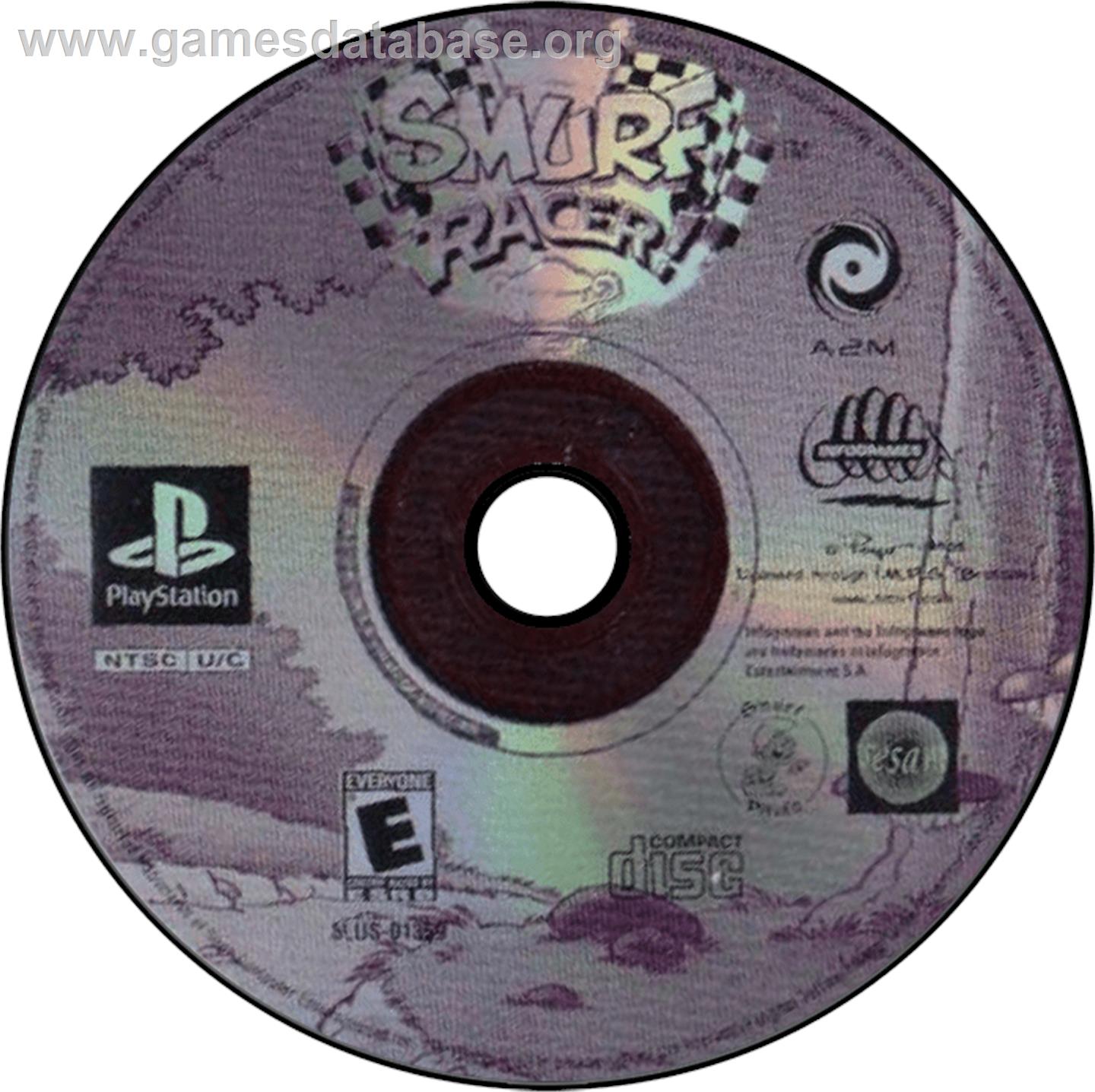 Smurf Racer - Sony Playstation - Artwork - Disc
