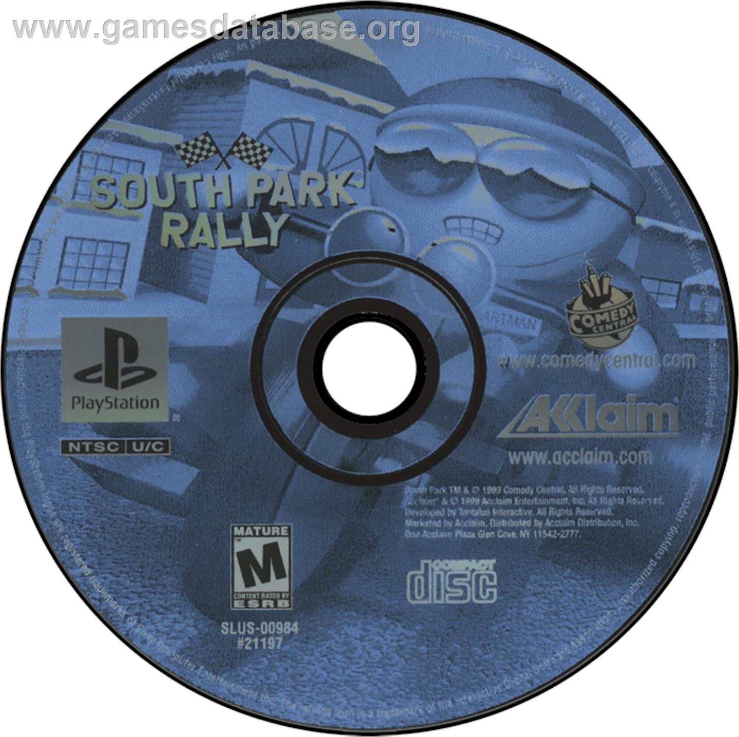 South Park Rally - Sony Playstation - Artwork - Disc