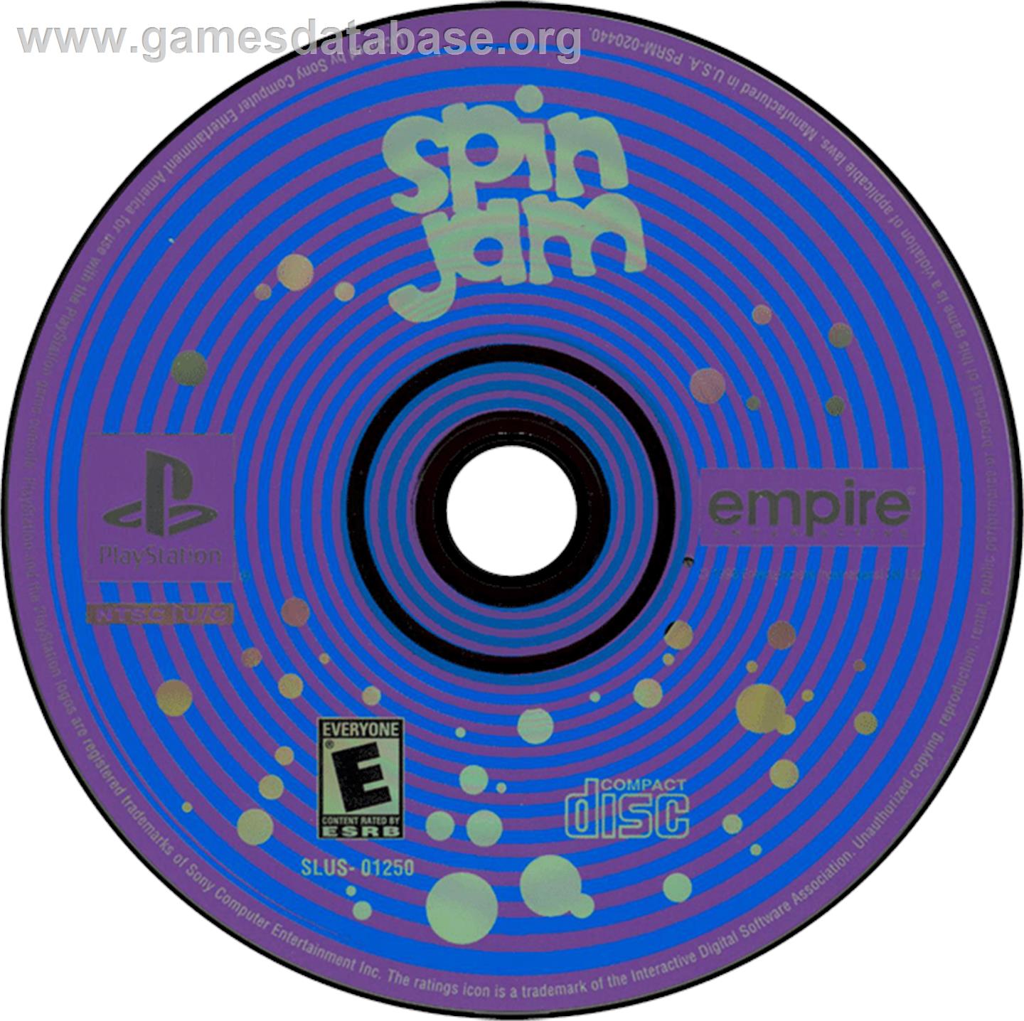 Spin Jam - Sony Playstation - Artwork - Disc