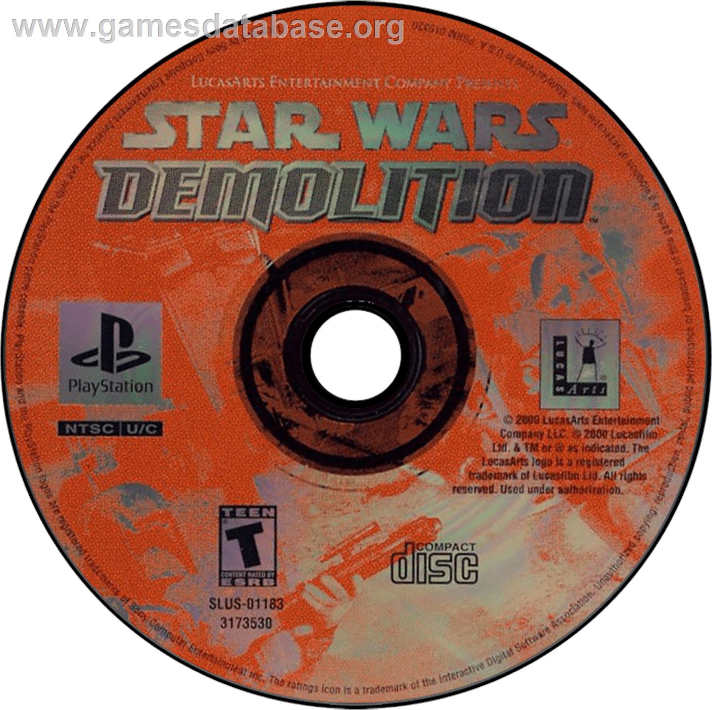 Star Wars: Demolition - Sony Playstation - Artwork - Disc