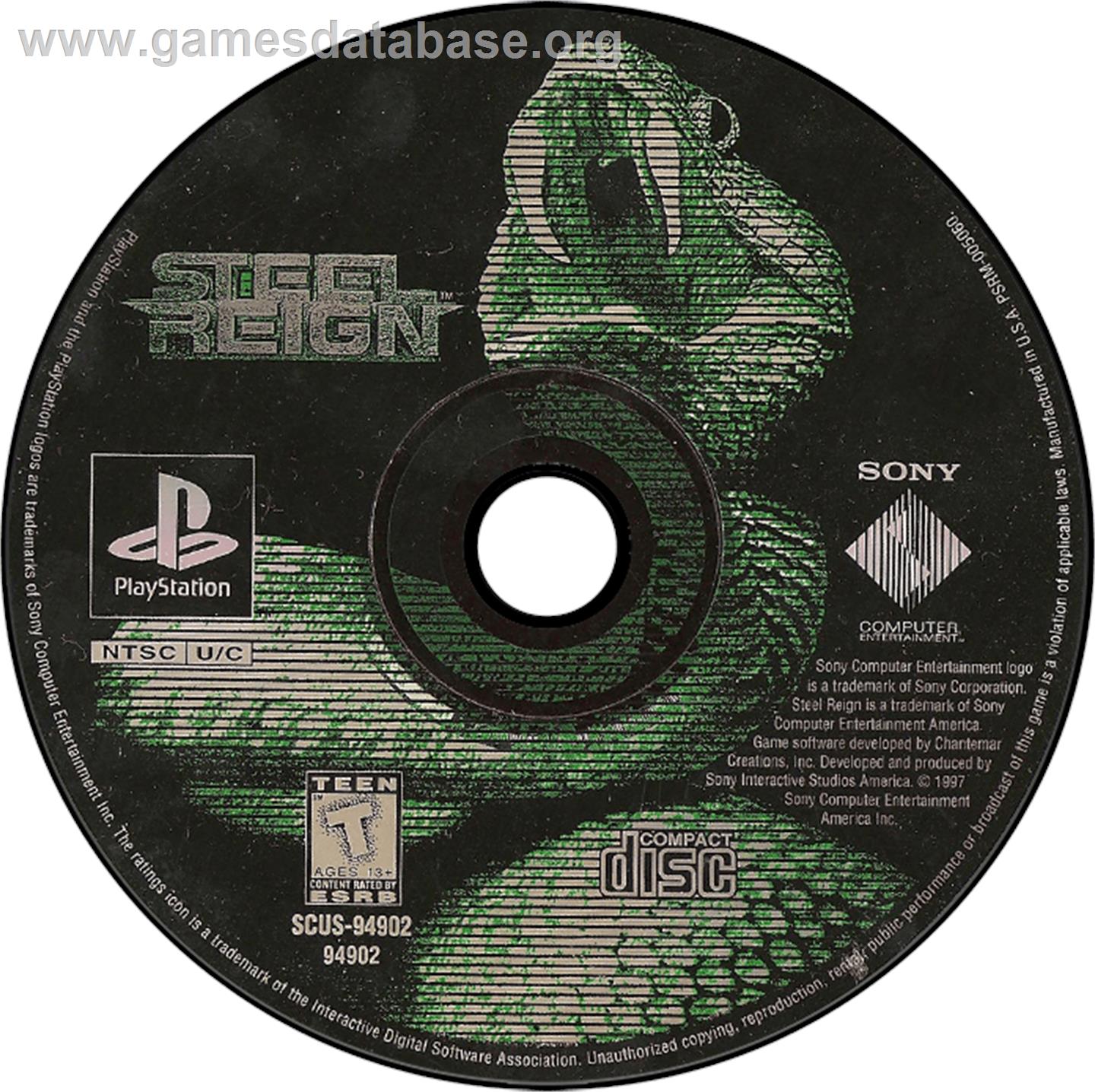 Steel Reign - Sony Playstation - Artwork - Disc