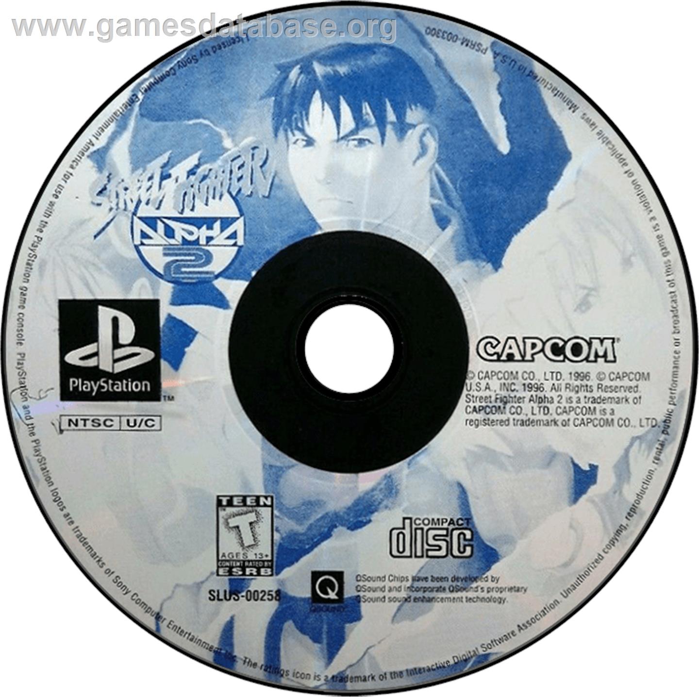 Street Fighter Alpha 2 - Sony Playstation - Artwork - Disc