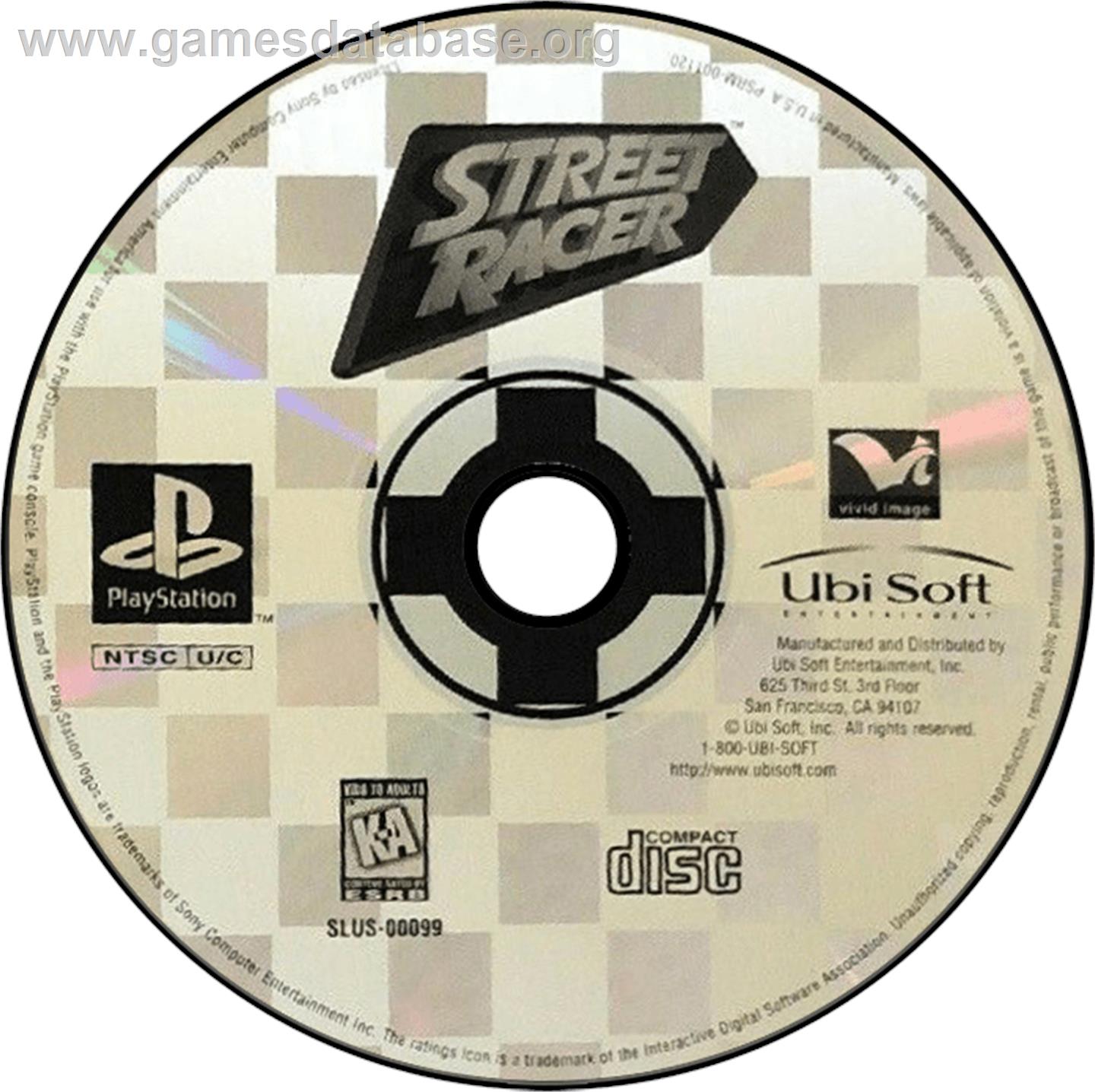 Street Racer - Sony Playstation - Artwork - Disc