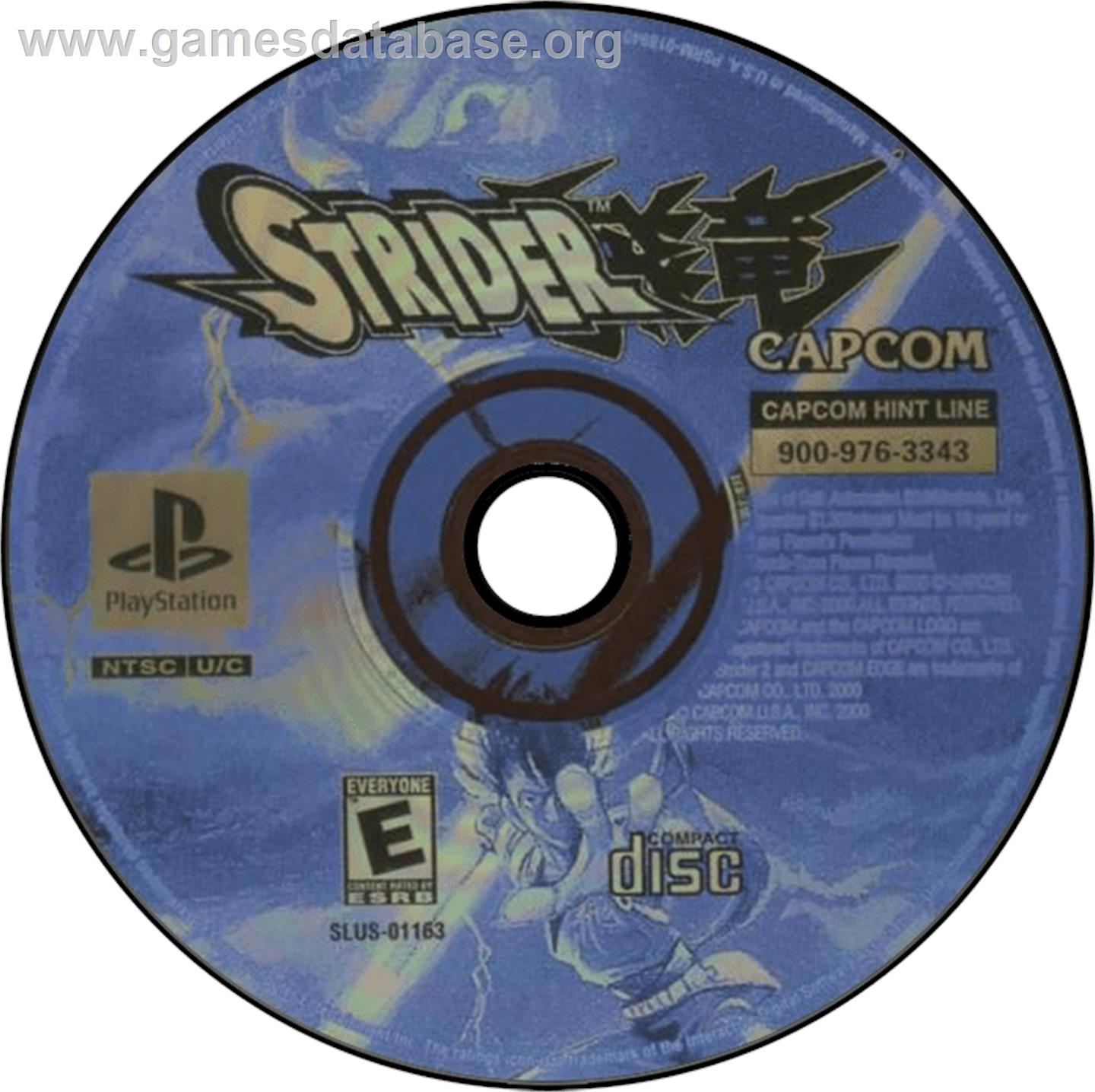 Strider - Sony Playstation - Artwork - Disc
