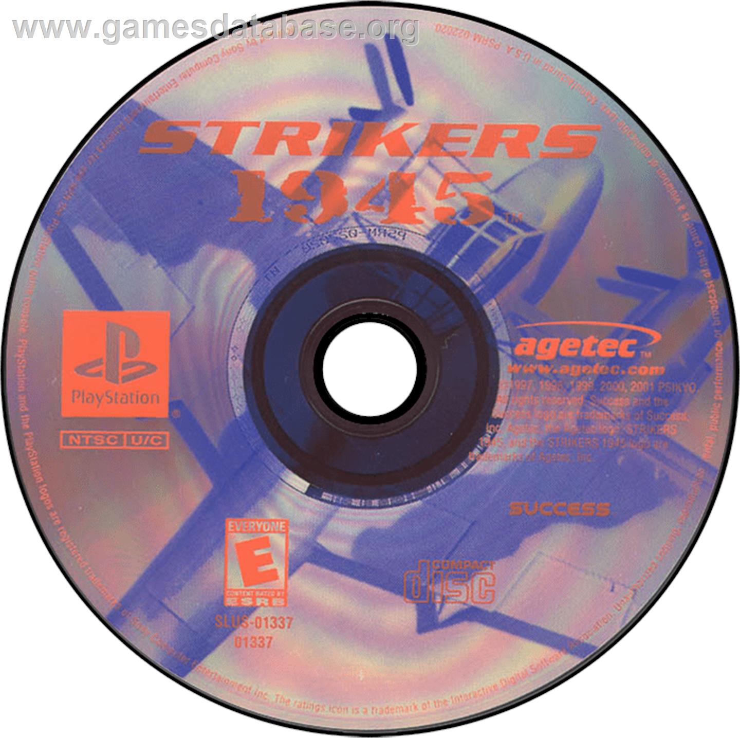 Strikers 1945 - Sony Playstation - Artwork - Disc