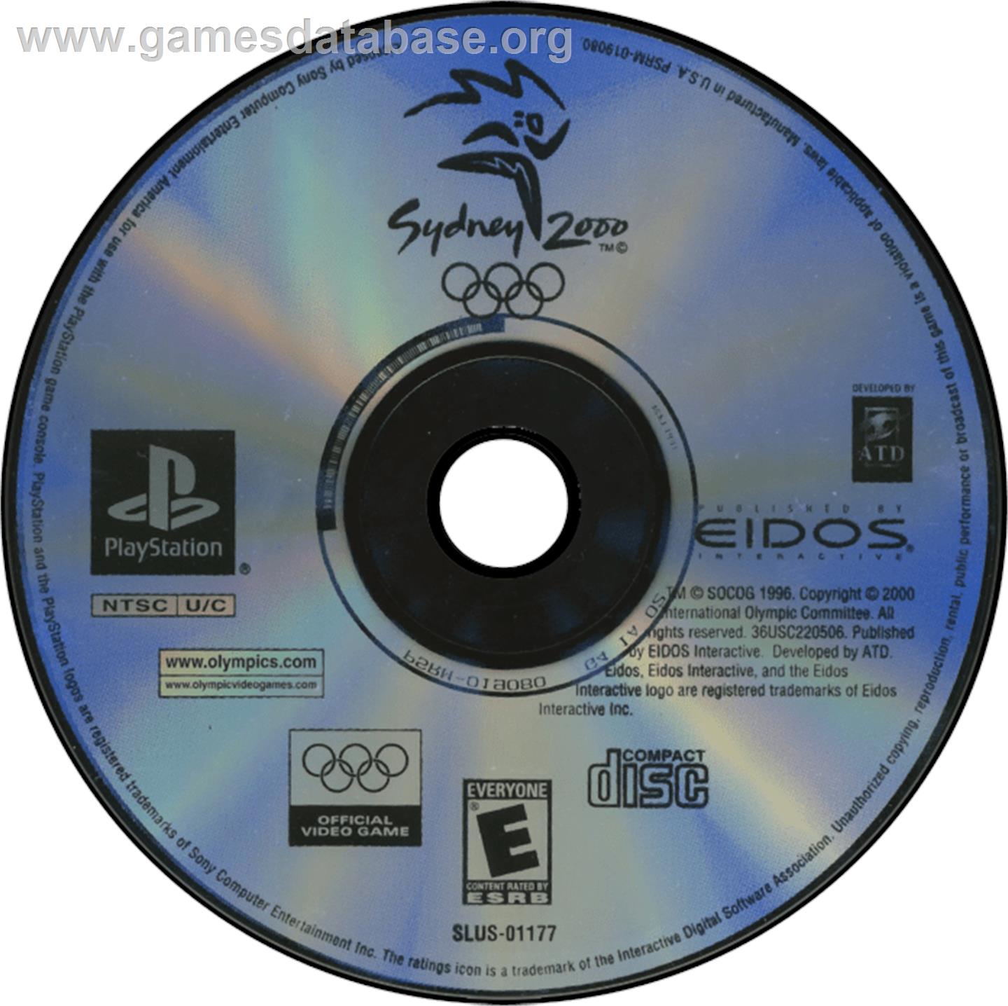 Sydney 2000 - Sony Playstation - Artwork - Disc