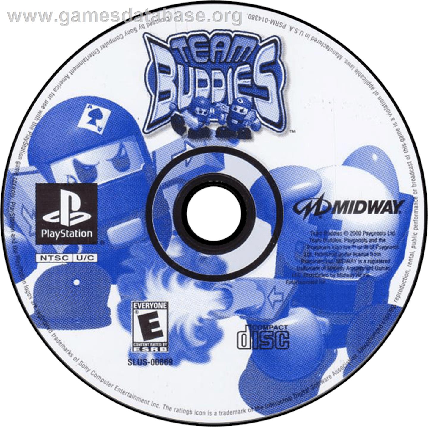 Team Buddies - Sony Playstation - Artwork - Disc