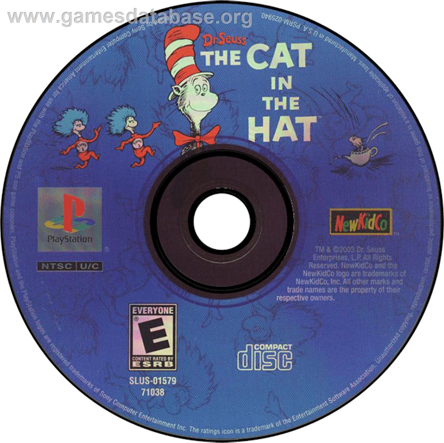 The Cat in the Hat - Sony Playstation - Artwork - Disc