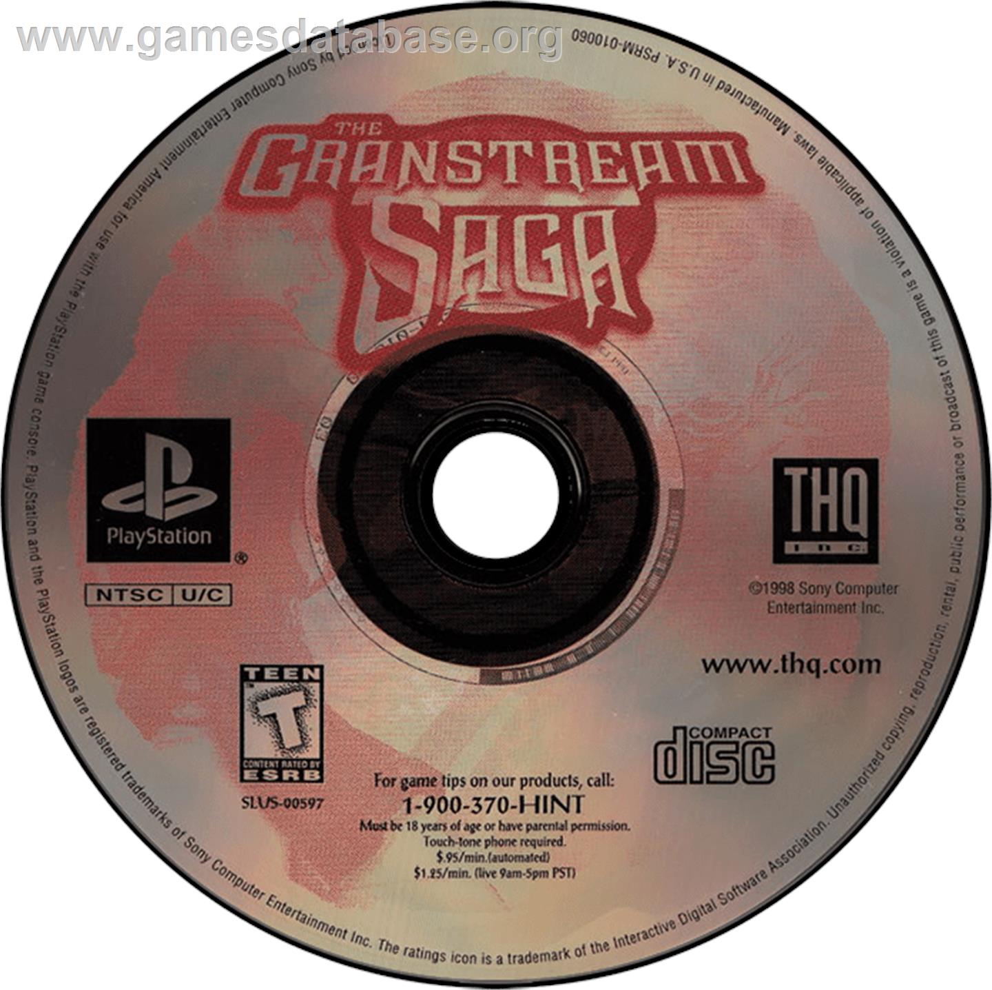 The Granstream Saga - Sony Playstation - Artwork - Disc