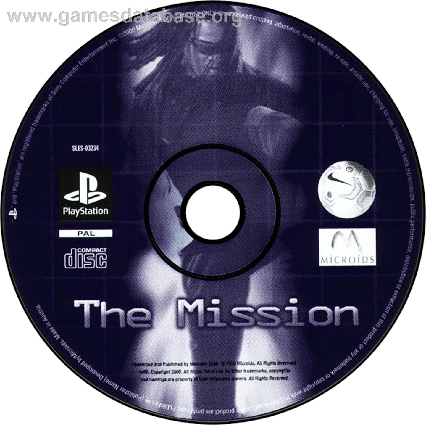 The Mission - Sony Playstation - Artwork - Disc