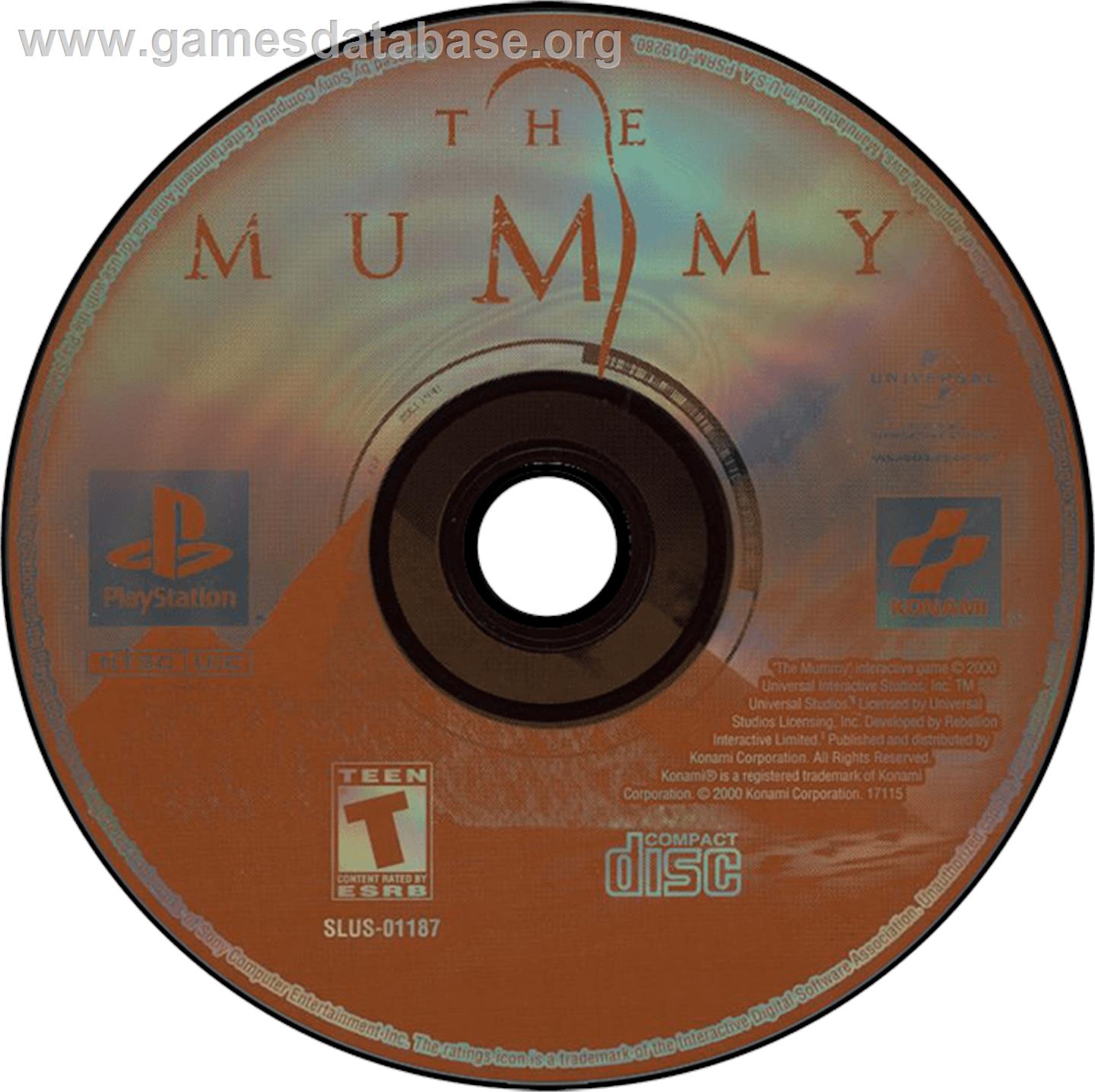 The Mummy - Sony Playstation - Artwork - Disc