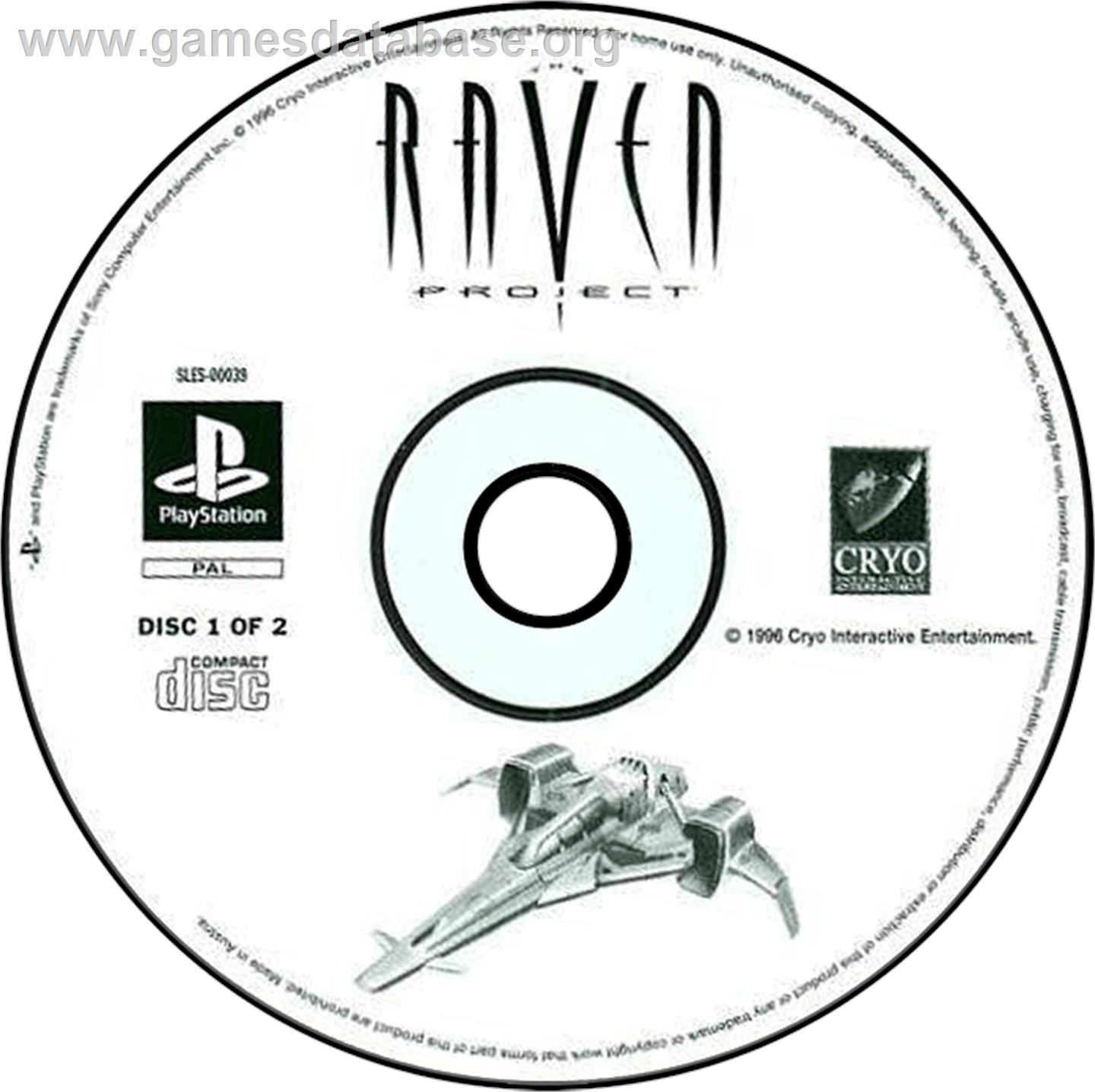 The Raven Project - Sony Playstation - Artwork - Disc
