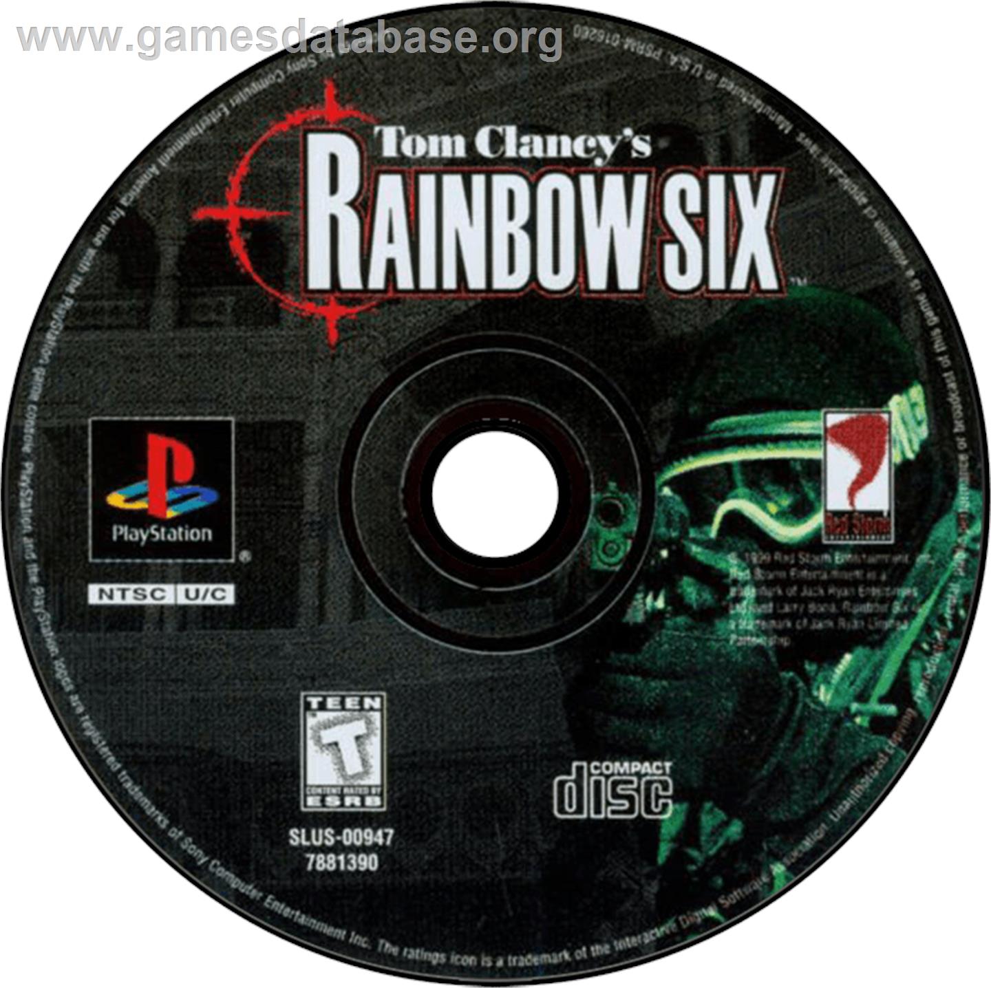 Tom Clancy's Rainbow Six / Tom Clancy's Rainbow Six: Rogue Spear - Sony Playstation - Artwork - Disc