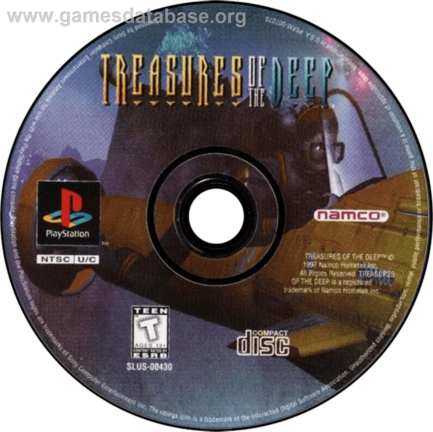 Treasures of the Deep - Sony Playstation - Artwork - Disc