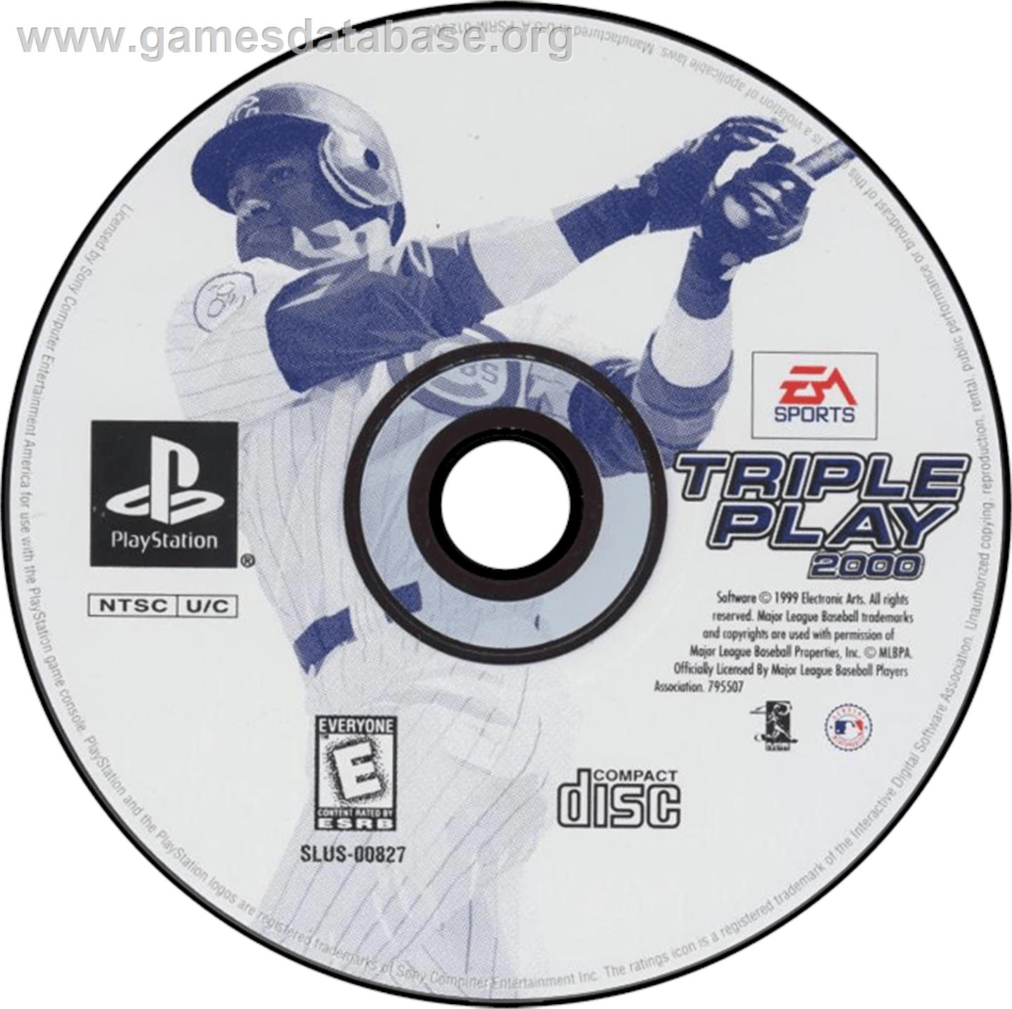 Triple Play 2000 - Sony Playstation - Artwork - Disc