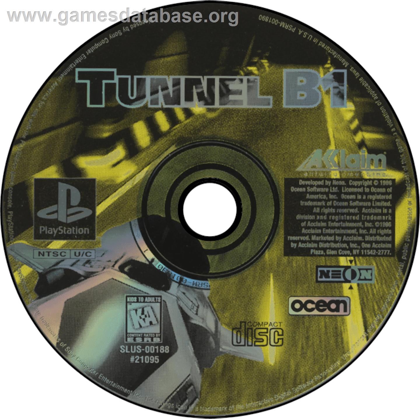 Tunnel B1 - Sony Playstation - Artwork - Disc