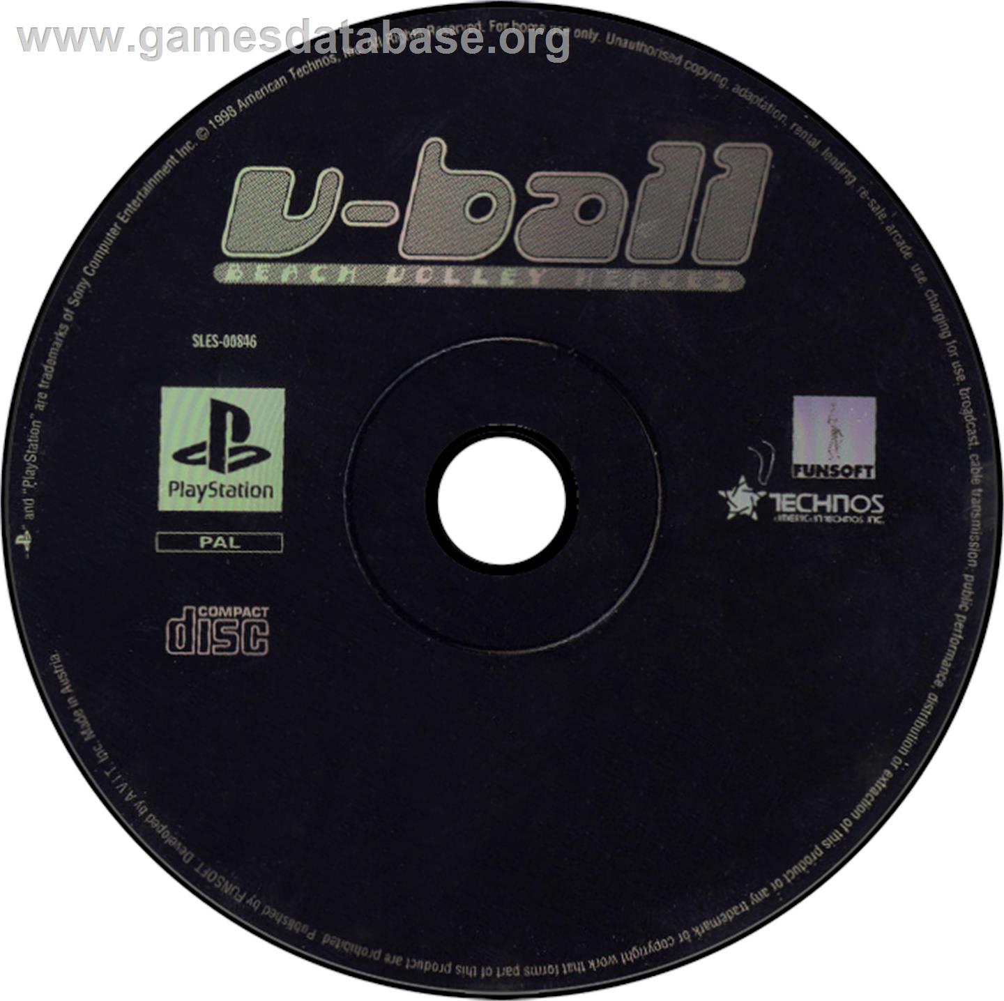 V-Ball: Beach Volley Heroes - Sony Playstation - Artwork - Disc