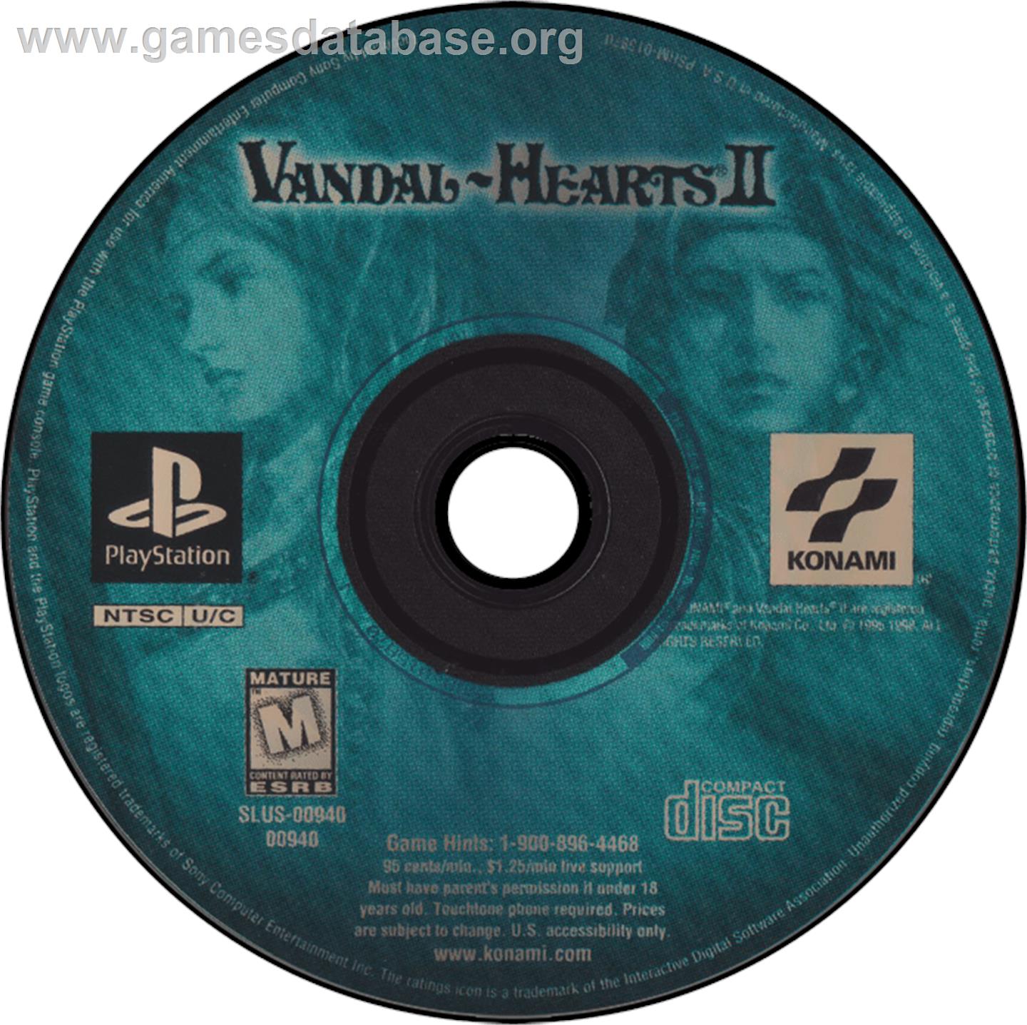 Vandal Hearts II - Sony Playstation - Artwork - Disc